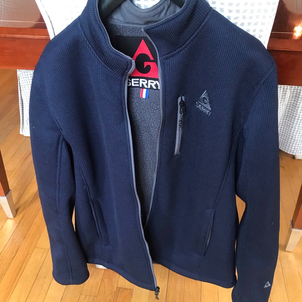 Gerry Blue Waffle Knit Fleece jacket